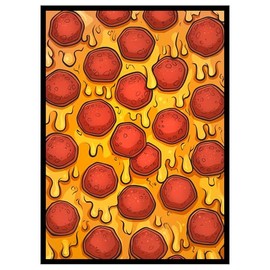 100ct Textured Matte TCG/MTG Card Art Sleeves (Pizza)
