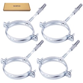 SKIR'CO Pipe Brackets for Diameter 75-80 mm Pipes, Clamps, Pipe Supports for Wall and Ceiling Mounting (Pack of 4)