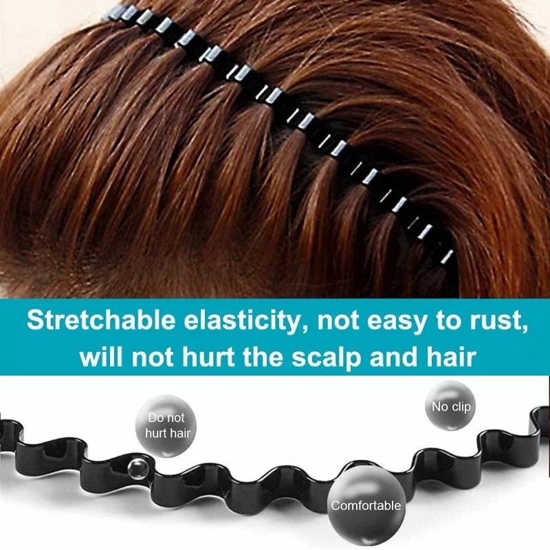 CONEJO MODA Diadema Horquilla Antideslizante Con Ondas Deportivas Unisex