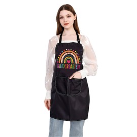 JXGZSO Kindergarten Teacher Apron with Pockets Preschool Teacher Apron Kindergarten Teacher Appreciation for Women (Kindergarten Apron), Standard