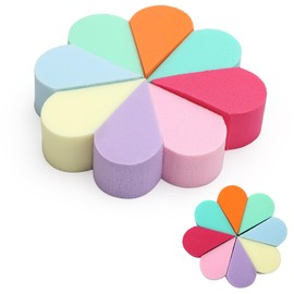 Face Paint Sponges, 8 Pcs Soft Petal Shape Reusable Puffs Mini Mixed Color Facial Pads Cleansing Makeup Sponges Foundation Sponge Beauty Blenders for Clean Cream Concealer Makeup & Cleaning