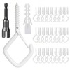 Mostantu 25 Pack Q-Hanger Hooks with Safety Buckle, 25Pcs Windproof