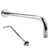 Extra Long Stainless Steel Shower Rain Head Arm Replacement Flange