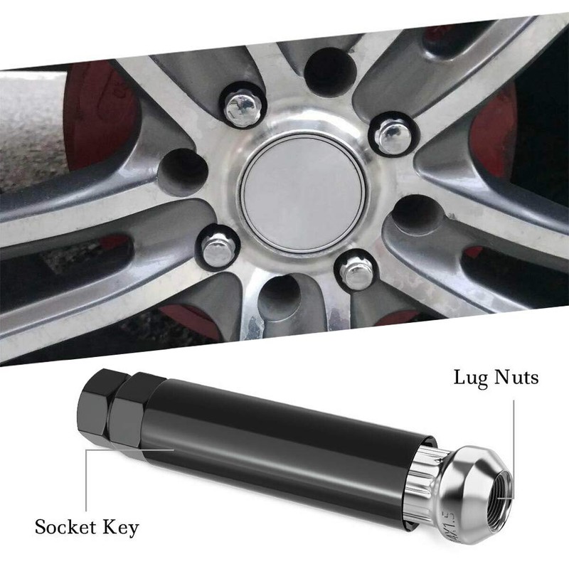 DCVAMOUS 32 PC 14x1.5 Lug Nuts Chrome 7-Spline Compatible with