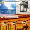 CYHKEE 2 Pack Solar Wall Lanterns Outdoor with 3 Modes,