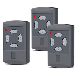 3 Pieces Replacement for Hörmann Garage Door Opener, Handheld Transmitter 40.685MHz, 4 Channels, Compatible with HS2-40, HS4-40, HSE2-40, HSE4-40, HSM2-40, HSM4-40, Grey Button