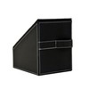 Atlantic Media Sleeve Storage Bin - Leatherette Front, Quality Stitching