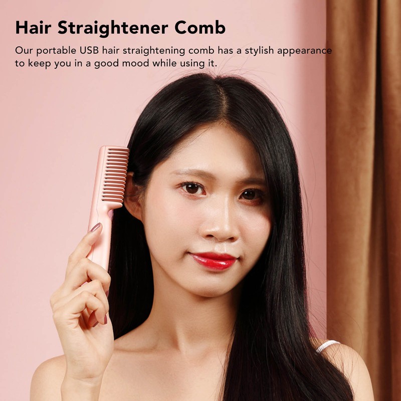 USB Hair Straightener Comb Multifunction Dual Use Portable Electric Hair
