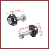 HEROFFIX 4Pcs Black Aluminum Alloy Decorative License Plate Bolt Screw