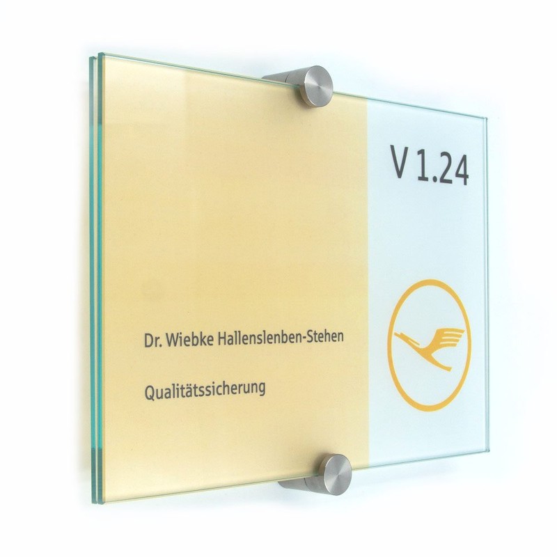 Logistic Sign System Glass Door Sign, Vitrum K2, Clamp Holder