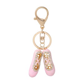 Honbay 1PCS Ballet Shoes Keychain Enamel Alloy Ballet Slippers Keyring Women Bag Handbag Backpack Purse Wallet Pendant (Pink)