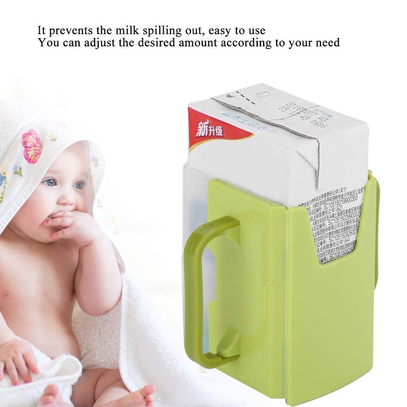 Adjustable Milk Holder with Handle Prevents Spills Easy to Use