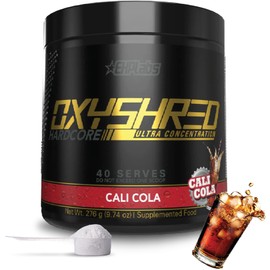 EHPlabs OxyShred Hardcore Thermogenic Pre Workout Shredding Supplement - Promotes Shredding, Energy Booster, Pre-Workout, Mood Booster - Cali Cola, 40 Servings
