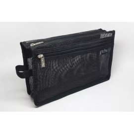 Deluva Bm3 Neceser De Vinilo De Malla Negra 11x6x3