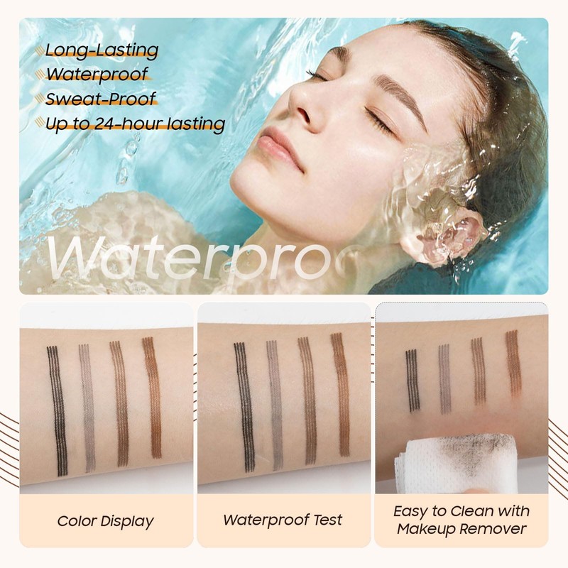 Microblading Brow Pencil with 4-Prong Micro Fork Tip (Light Brown)