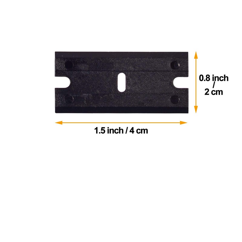 200pcs Plastic Razor Blades, Non-scratch Double Edged, for 1.5-inch Universal