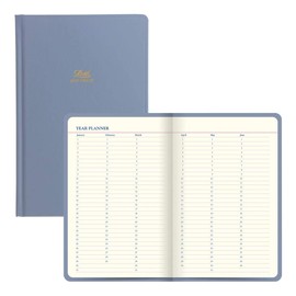 Letts Icon Book Perpetual Diary, Cream Paper, 384 Pages, 7.625 x 5 x 0.75 Inches, Blue (B090140)