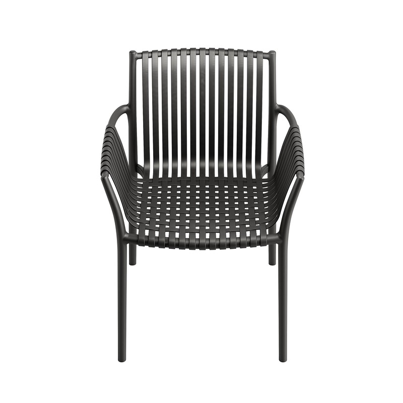 Jamesdar Weave Stackable Indoor/Outdoor Chair Set of 2 Black