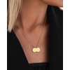 QXTX Initial Necklaces for Women,18K Gold Plated Dainty Letter Necklace
