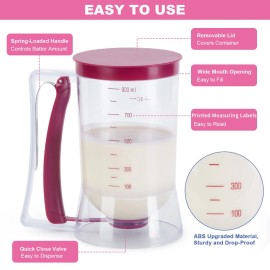 Image® 900ml Kitchen Batter Dispenser Muffin Cupcake Pancake Measuring Baking Mix Tools