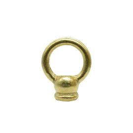 Light Hanger M10 x 1 Ring Nipple Raw Brass Diameter 30 mm with Through Thread - Hanger for Chandeliers, Chandeliers, Pendant Lights