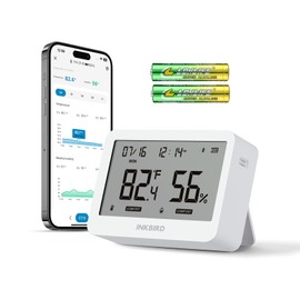 INKBIRD Bluetooth Smart Thermo-Hygrometer ITH-21-B, 6-in-1 Indoor Temperature and Humidity Monitor with APP Control, Custom Comfort Levels, 2 Years History Export