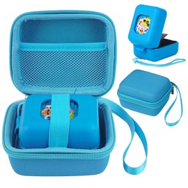 MGZNMTY Carrying Case and Silicone Case for Bitzee Magicals Interactive Toy Digital Pet and Case, Protective Skin Cover for New Bitsy Electronic Virtual Pet (Magic Blue)