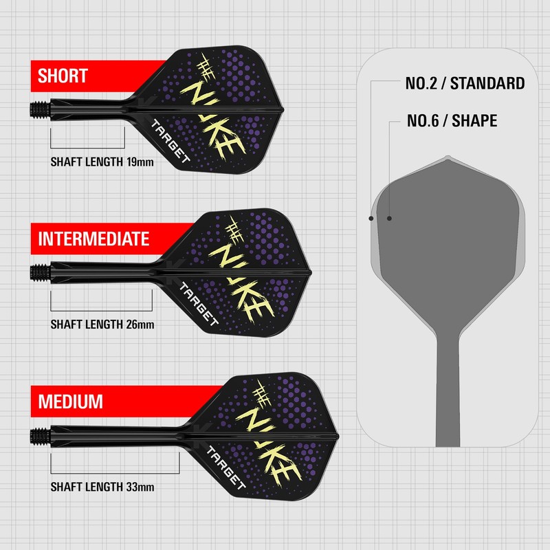 Target Darts Luke Littler K Flex Flights and Shaft System,