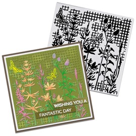 3-D Textured Impressions Embossing Folder, Nature Design Plastic Template for DIY Card Making Scrapbooking Paper Crafts, 5.90" x 5.90"