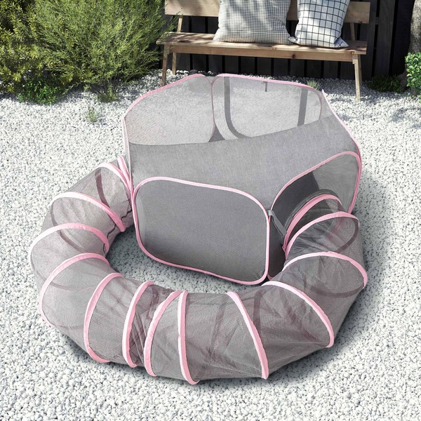 X-ZONE PET Outdoor Cat Enclosure, Portable Catio Playground, Enclosed Tent