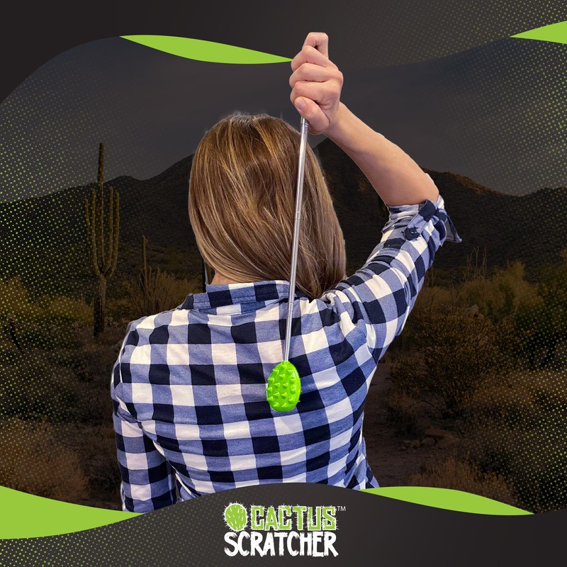 Cactus Back Scratcher On a Stick - Green