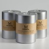 MOZEAL 3" x 4" Hand-Poured Unscented Candle,Dripless Pillar Candle Set