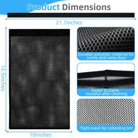 Dryer Lint Catcher 3-Pack: Reusable Outdoor Lint Trap for Dryer Ventilation with Sticky Strips - Lint Collector for Dryer to Enhance Efficiency