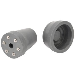 1 x Behrend crutch cap, rubber capsule, stick capsule, spikes, cap, grey, 18 mm
