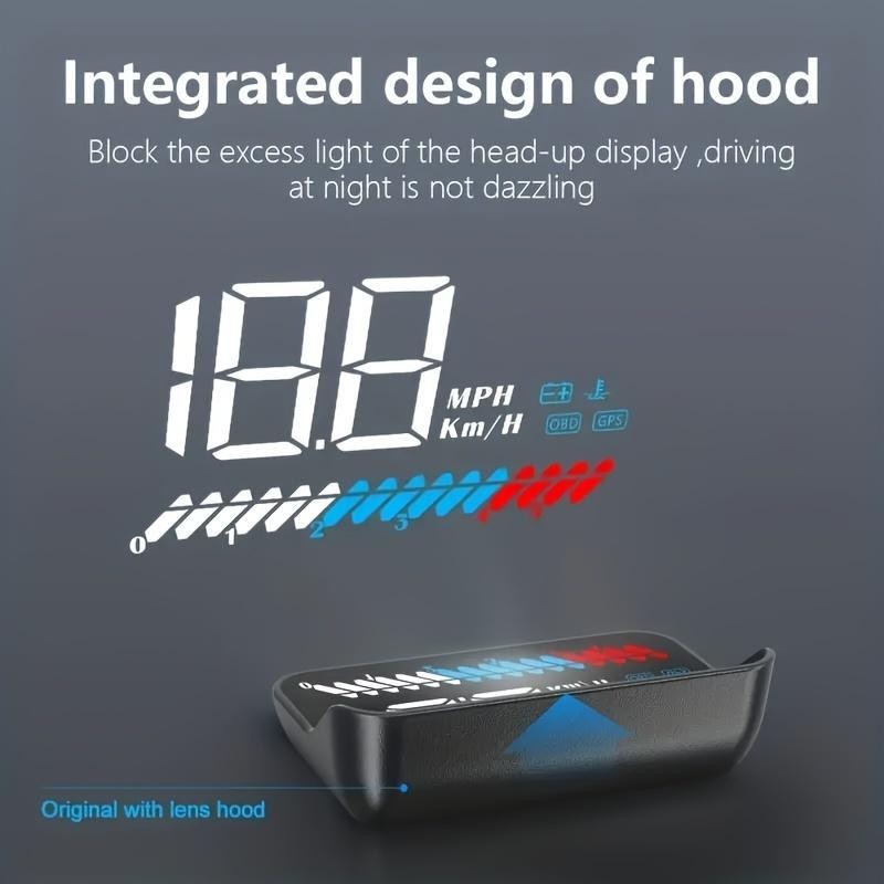 OBD2+GPS Car Projector, MPH KMH Automatic Hud Speedometer, Windshield Car Head Up