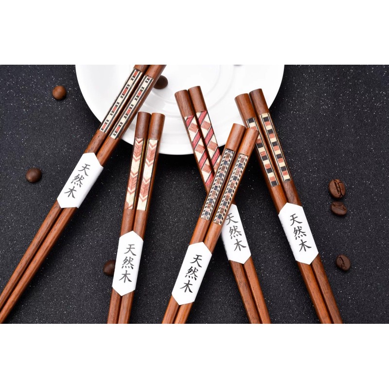 Antner Handmade Japanese Chopsticks Reusable Natural Wooden Chopstick with Box,