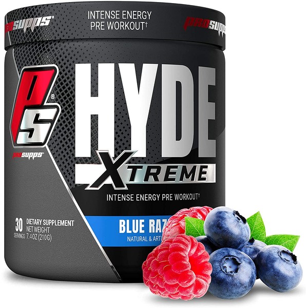 PROSUPPS® Mr. Hyde® Xtreme Pre-Workout Powder Energy Drink - Intense Sustained Energy, Pumps & Focus with Beta Alanine, Creatine & Nitrosigine, (30 Servings, Blue Razz Blitz)