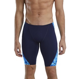 TYR Men's Standard Durafast Elite Solid Jammer Swimsuit, Ocean Blue, 38