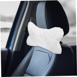 PACKOVE Car Headrest Core Pillow Firm Pillows Car Accessories Body Pillow Case Travel Pillow Plane Travel Neck Pillow for Airplane Car Bed Seat Cervical Pillow Blanket Polyester White