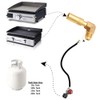 Uenede 5Ft Propane Hose with 0-20 PSI Adjustable Regulator, Brass