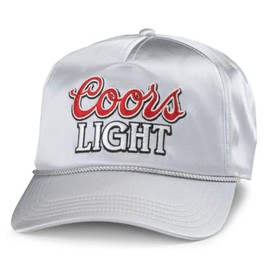 AMERICAN NEEDLE Unisex Coors Light Beer Blazer Adjustable Snapback Baseball Hat (24001A-CRSLT-SILV)