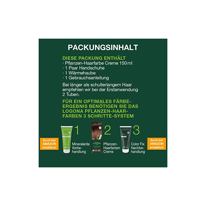 Logona Herbal Hair Color Cream, 230 Chestnut Brown, 150 ml
