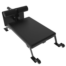 Nordic Curl Bench Machine, Hamstring Curl Bench with Wheels for Home Gym, Black