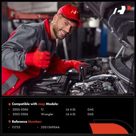 A-Premium - Inyector de combustible de repuesto para Jeep Wrangler 2005-2006, 4.0L L6 GAS OHV aspirado naturalmente, un juego de 6