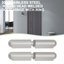 SING F LTD 2 Pairs 80mm Weld on Barrel Hinges Weld-On Band Stainless Steel 2-Part Weld-On Band Rolls Gate Band Male to Female Hinge Pin for Metal Home Gate Door Window