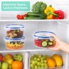 3Pk Contenedores para Alimentos, Con Tapas Sellado Antifugas