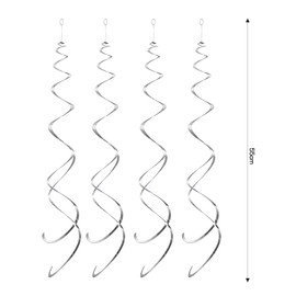 Pack of 30 Hanging Spiral Garland Foil Party Swirls Decoration Reusable Ceiling Hanger Hanging Swirls Hanging Decoration Spiral Swirls for Wedding Birthday Christmas Decoration (Silver)
