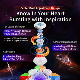 Moyu Weilong WRM V10 2024 MagLev - cubeta de velocidad para ropa mágica de núcleo de bolas de 3 x 3 pulgadas, cubeta maestro magnético profesional MagLev (20 m de núcleo de bola MagLev versión de tela