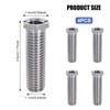 4 Pieces E 45 mm Hollow Screw Sink Stainless Steel