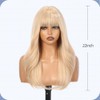 HAIRCUBE Pelucas para mujer, peluca rubia clara mixta con flequillo,